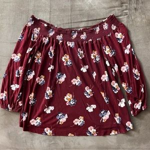 Old Navy Off-Shoulder Floral Blouse, L